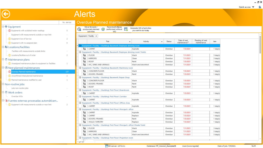 Alertas – Centro de aprendizaje